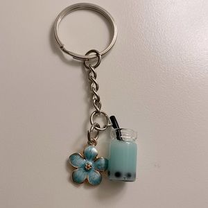 🌟4/$25🌟 Boba Keychain with Cute Flower 🌸